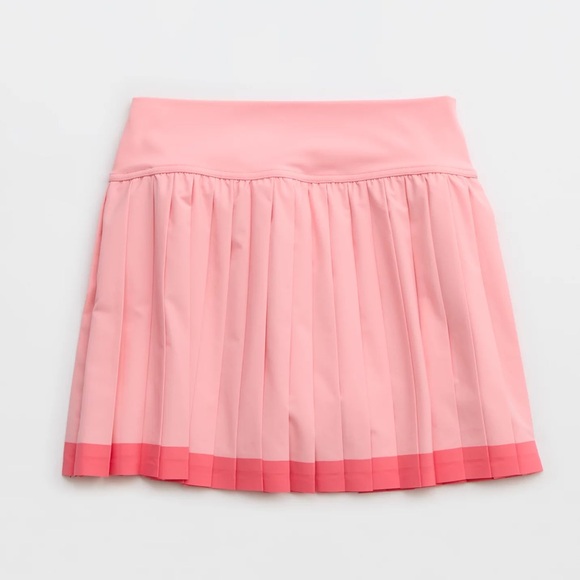 OFFLINE By Aerie Pink Tint High Rose Tiebreaker Pleated Mini Tennis Skort - Picture 6 of 11